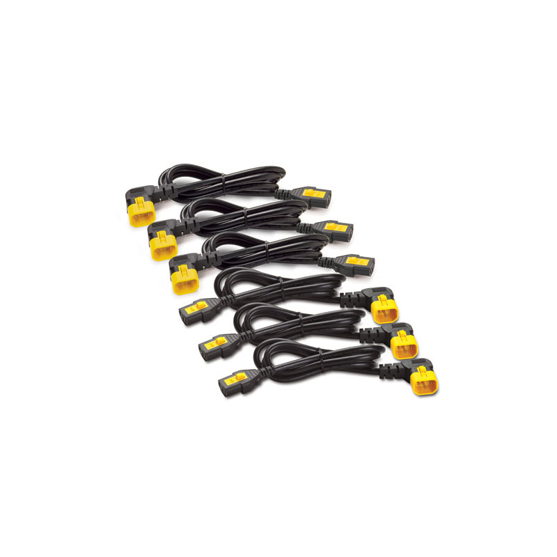APC , Power Cord Kit (6 ea), Locking, C13 to C14 (90 Degree), 1.8m