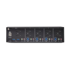 StarTech.com Switch KVM 4 Ports DisplayPort pour Deux Moniteurs, KVM 4K 60Hz, 2 Ports USB 5Gbps, 2 Ports USB 2.0 HID, Commutate