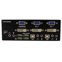 StarTech.com Switch KVM USB 2 ports DVI VGA avec audio - Commutateur concentrateur USB 2.0