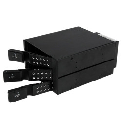 StarTech.com Rack Mobile en Aluminum Sans Tiroir pour 3x Disque Dur SAS II/SATA III 6 Gbps - Hot Swap