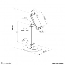 Neomounts DS15-540WH1 Support pour tablette 4.7-12.9" - universel