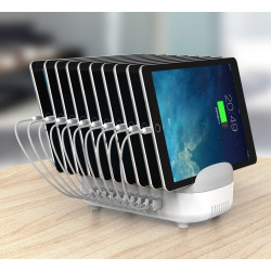 Compulocks 10PUSBDKS-UK Organiseur de station de chargement Autonome Gris, Blanc