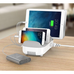 Compulocks 10PUSBDKS-UK Organiseur de station de chargement Autonome Gris, Blanc
