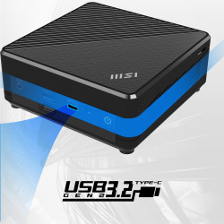 MSI Cubi N ADL-N100 BB 0.66L sized PC Noir Intel SoC 3,4 GHz