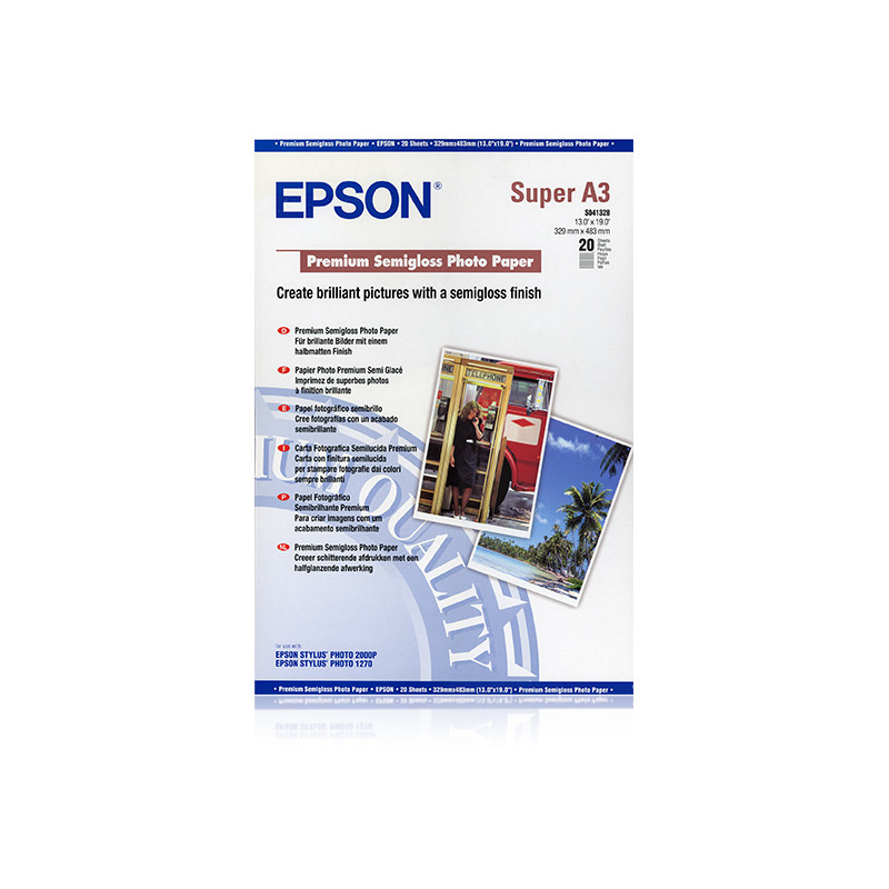 Epson Pap Photo Premium Semi Glacé A3+ (20f./251g)