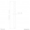 Neomounts FPMA-CP100 Tube d'extension pour support d'écran au plafond - h100 cm