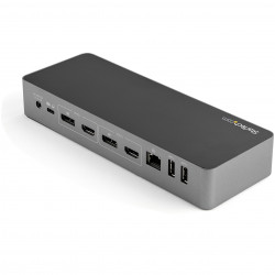 StarTech.com Station d'Accueil Universelle pour Ordinateur Portable, Station d'Accueil Hybride USB-C & USB-A, Dual 4K DP & HDMI