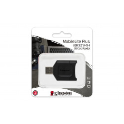 Kingston Technology MobileLite Plus lecteur de carte mémoire USB 3.2 Gen 1 (3.1 Gen 1) Type-A Noir