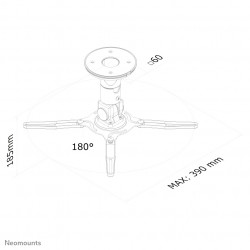 Neomounts BEAMER-C50 Support de plafond pour vidéoprojecteur - h18.5 cm - orientable