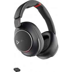 POLY Micro-casque Voyager Surround 85 UC USB-C certifié Microsoft Teams + adaptateur USB-C/A +base de chargement