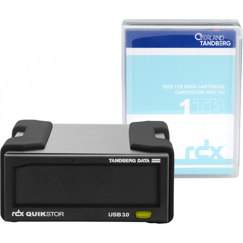 Overland-Tandberg O-T Kit de lecteur RDX avec cassette de 1 To, externe, noir, USB3+