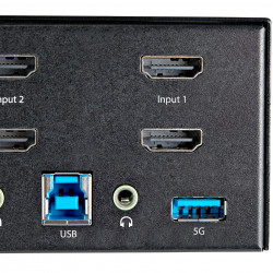 StarTech.com Commutateur KVM HDMI 2.0, 2 Ports, 2 Écrans - 4K 60Hz Ultra HDR - Commutateur KVM de Bureau 4K HDMI 2.0 avec Hub 