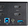 StarTech.com Commutateur KVM HDMI 2.0, 2 Ports, 2 Écrans - 4K 60Hz Ultra HDR - Commutateur KVM de Bureau 4K HDMI 2.0 avec Hub 