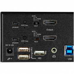 StarTech.com Commutateur KVM HDMI 2.0, 2 Ports, 2 Écrans - 4K 60Hz Ultra HDR - Commutateur KVM de Bureau 4K HDMI 2.0 avec Hub 