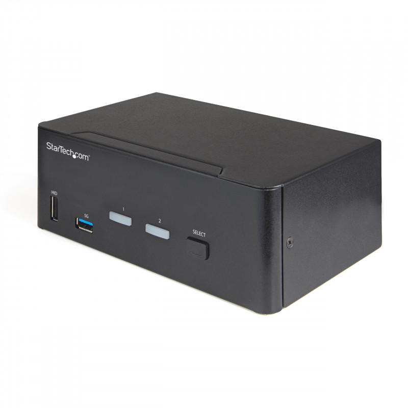 StarTech.com Commutateur KVM HDMI 2.0, 2 Ports, 2 Écrans - 4K 60Hz Ultra HDR - Commutateur KVM de Bureau 4K HDMI 2.0 avec Hub 