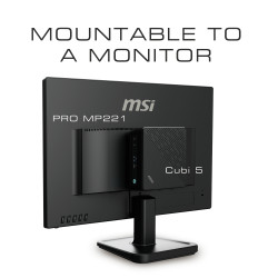 MSI Cubi 5 10M COMPACT PC I5-10210U 0.66L sized PC Noir Intel SoC 4,2 GHz