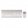 CHERRY DW 8000 clavier Souris incluse RF sans fil QWERTY Anglais américain Argent, Blanc