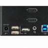 StarTech.com Commutateur KVM DisplayPort 2 Ports pour 3 Moniteurs - 4K 60Hz UHD HDR - KVM de Bureau DP 1.2 avec Hub USB 3.0 2 p