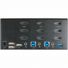 StarTech.com Commutateur KVM DisplayPort 2 Ports pour 3 Moniteurs - 4K 60Hz UHD HDR - KVM de Bureau DP 1.2 avec Hub USB 3.0 2 p
