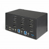 StarTech.com Commutateur KVM DisplayPort 2 Ports pour 3 Moniteurs - 4K 60Hz UHD HDR - KVM de Bureau DP 1.2 avec Hub USB 3.0 2 p