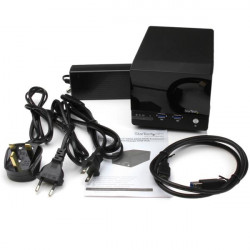StarTech.com Boîtier RAID USB 3.0 pour 2 disques durs SATA III de 3,5 pouces avec UASP et hub USB à charge rapide