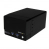 StarTech.com Boîtier RAID USB 3.0 pour 2 disques durs SATA III de 3,5 pouces avec UASP et hub USB à charge rapide