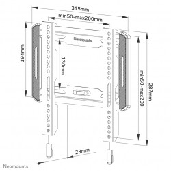 Neomounts WL30-550BL12 Support pour écran mural 24-65" - ultra-plat - installation facile