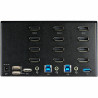 StarTech.com Switch KVM 2 Ports Quadruple Écran DisplayPort - 4K 60Hz UHD HDR - Concentrateur KVM 4K DP 1.2 avec 2 Ports USB 3