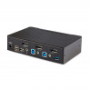 StarTech.com Switch KVM DisplayPort 2 Ports - 8K 60H/4K 144Hz, Écran Unique, DisplayPort 1.4, 2 Ports USB 3.0, 4x USB 2.0 HID,