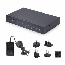 StarTech.com Switch KM à 4 Ports avec Commutation de la Souris, Commutateur USB pour Clavier/Souris, Audio 3.5mm/ USB, Commuta