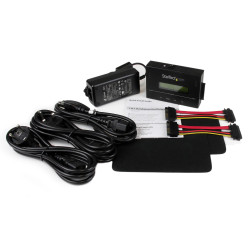 StarTech.com Duplicateur et Effaceur de Disque Dur Autonome 1:1, Cloneur et Effaceur de Disque SATA HDD/SSD, Écran LCD, Confor