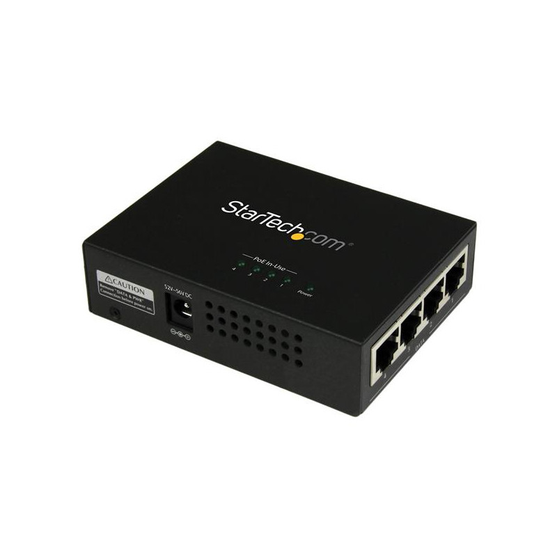StarTech.com Injecteur PoE+ à 4 ports Gigabit - Midspan Power over Ethernet - 802.3at/af