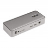 StarTech.com Docking Station KVM USB-C pour Deux PC Portables - Station d'Accueil DisplayPort 4K 60Hz pour 2 Moniteurs - Hub US