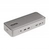 StarTech.com Docking Station KVM USB-C pour Deux PC Portables - Station d'Accueil DisplayPort 4K 60Hz pour 2 Moniteurs - Hub US