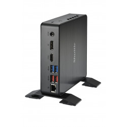 Shuttle Nano PC Système NC4010BA, Intel Celeron 7305, Windows 11 Pro Entry, 4GB RAM, 128GB M.2 SSD, 1x HDMI, 1x DP,1xUSB-C/DP,