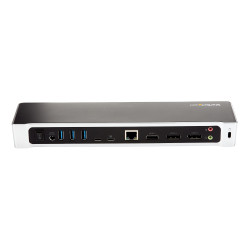 StarTech.com Station d'Accueil USB-C 4K, Station d'Accueil pour Moniteur Triple UHD 4K, Mac & Windows, USB C vers HDMI & Displa