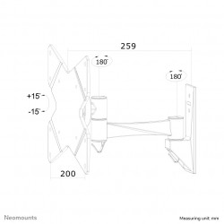 Neomounts FPMA-W825 Support d'écran mural 10-40" - orientable