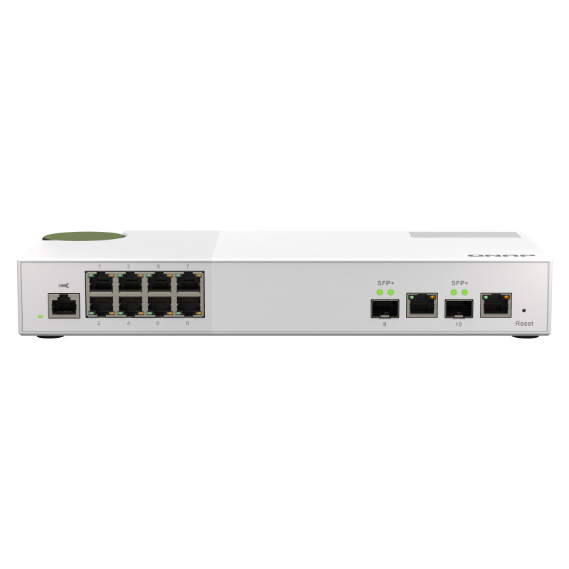QNAP QSW-M2108-2C commutateur réseau Géré L2 2.5G Ethernet (100/1000/2500) Gris, Blanc