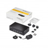 StarTech.com Switch KVM double affichage HDMI 4K 30 Hz à 4 ports avec hub USB intégré