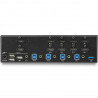 StarTech.com Switch KVM double affichage HDMI 4K 30 Hz à 4 ports avec hub USB intégré
