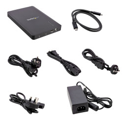 StarTech.com Boîtier SSD M.2 NVMe Thunderbolt 3 à 4 Baies - Boîtier Disque Dur Externe 1 DisplayPort vidéo et 2 Ports TB3 D
