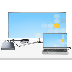StarTech.com Boîtier SSD M.2 NVMe Thunderbolt 3 à 4 Baies - Boîtier Disque Dur Externe 1 DisplayPort vidéo et 2 Ports TB3 D