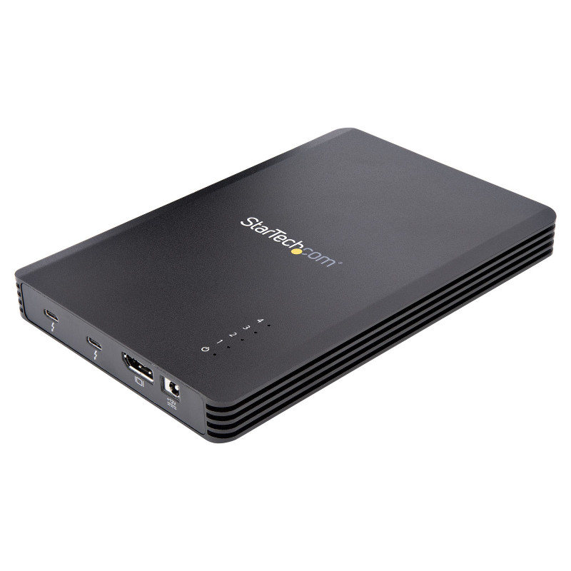 StarTech.com Boîtier SSD M.2 NVMe Thunderbolt 3 à 4 Baies - Boîtier Disque Dur Externe 1 DisplayPort vidéo et 2 Ports TB3 D
