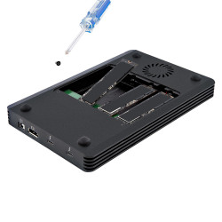 StarTech.com Boîtier SSD M.2 NVMe Thunderbolt 3 à 4 Baies - Boîtier Disque Dur Externe 1 DisplayPort vidéo et 2 Ports TB3 D
