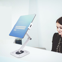 StarTech.com Support de Tablettes Réglable pour Bureau - Support Mural - Capacité 1kg - Support Universel Ergonomique et Arti