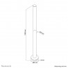 Neomounts FPMA-D9POLE Extension pour support d'écran à fixer - h100 cm