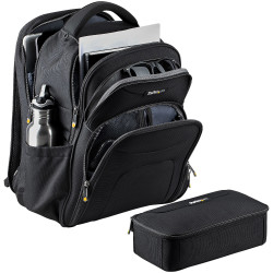 StarTech.com Sac à Dos Ordinateur Portable 17,3 pouces avec Compartiments Amovible pour Accessoires - Sac Informatique Profess
