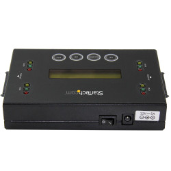 StarTech.com Duplicateur et Effaceur de Disque Dur Autonome 1:1, Cloneur et Effaceur de HDD/SSD SATA et de Clé USB, Écran LCD