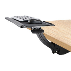 StarTech.com Support Clavier Coulissant sous Bureau - Tablette Clavier et Souris Ajustable en Hauteur - Mouvement Complet - 25 