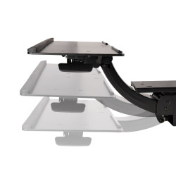 StarTech.com Support Clavier Coulissant sous Bureau - Tablette Clavier et Souris Ajustable en Hauteur - Mouvement Complet - 25 